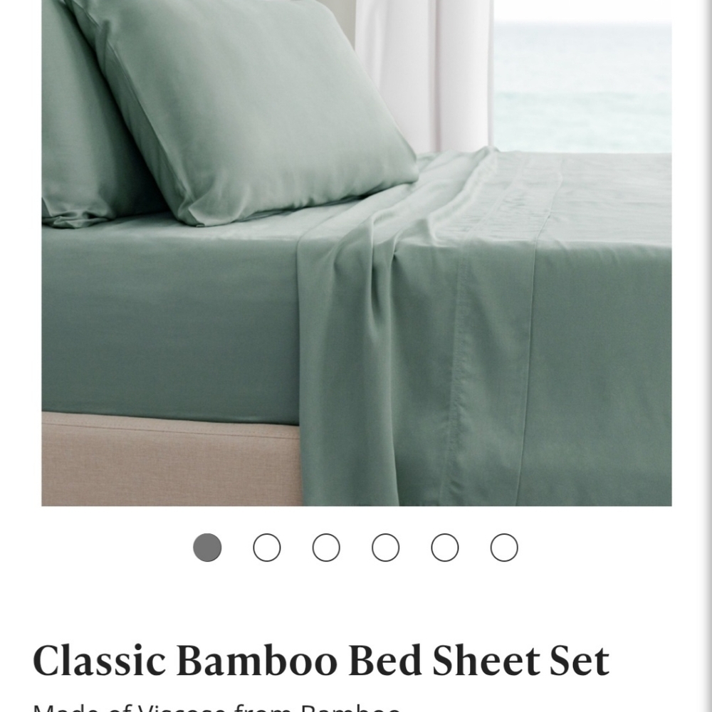Classic Bamboo Bed Sheet Set in Green